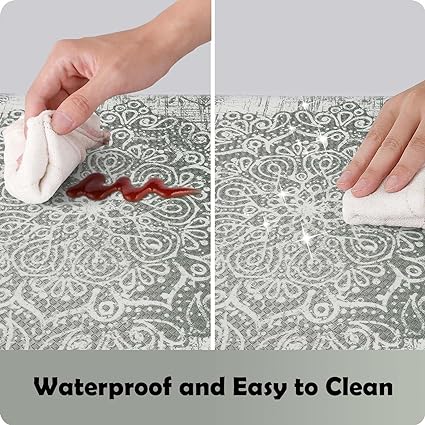 Colorful Stripe Anti Fatigue Non Slip Comfort Cushioned Standing Mat, 17"x47"+17"x30"