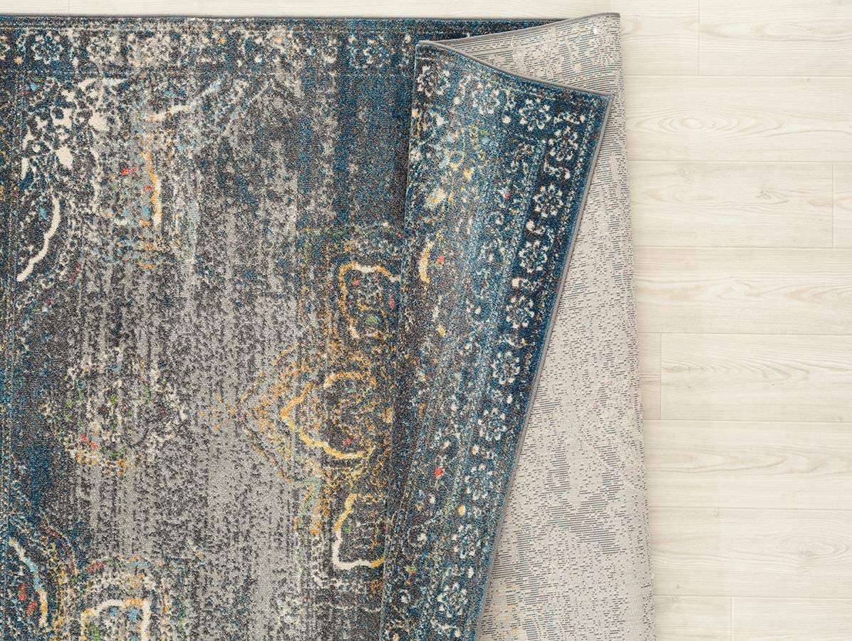 Nuvola Oriental Grey Blue Soft Area Rug