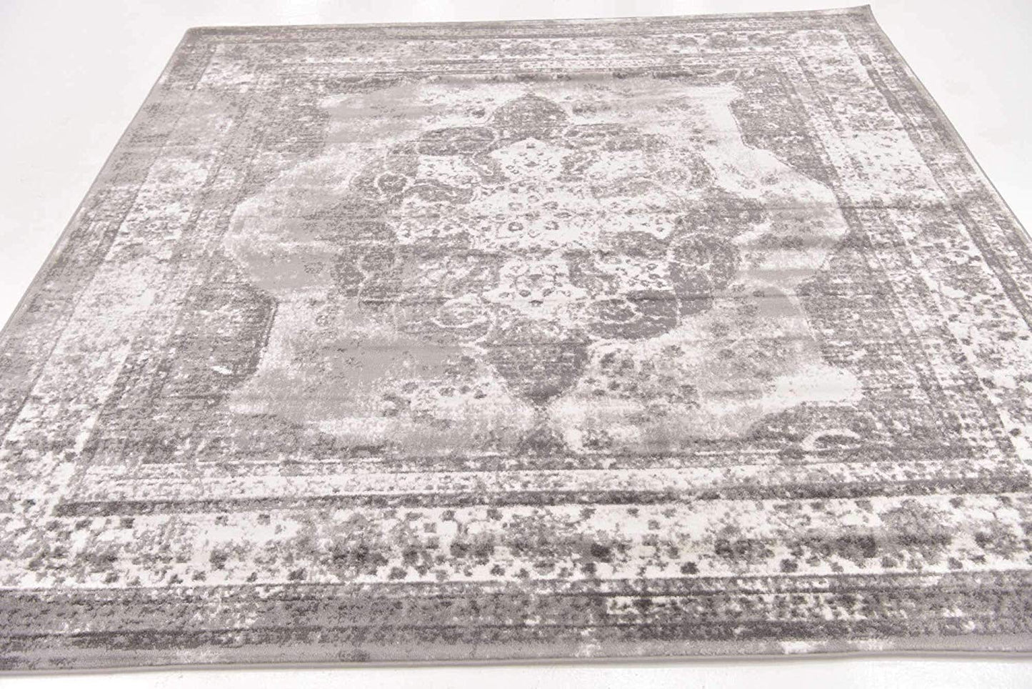 Vintage Grey/Light Grey Ivory  Soft Area Rugs