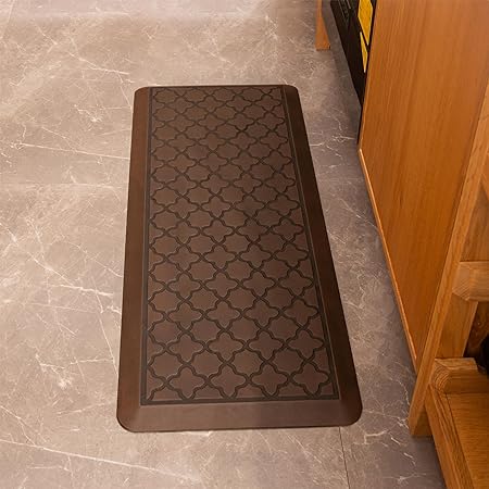 Anti Fatigue Cushioned Non Slip Standing Mats for Home Kitchen Sink Office Standing Desk Standup Desk Riser Laundry (Black, 17.3" x28"+17.3" x28"-0.47")