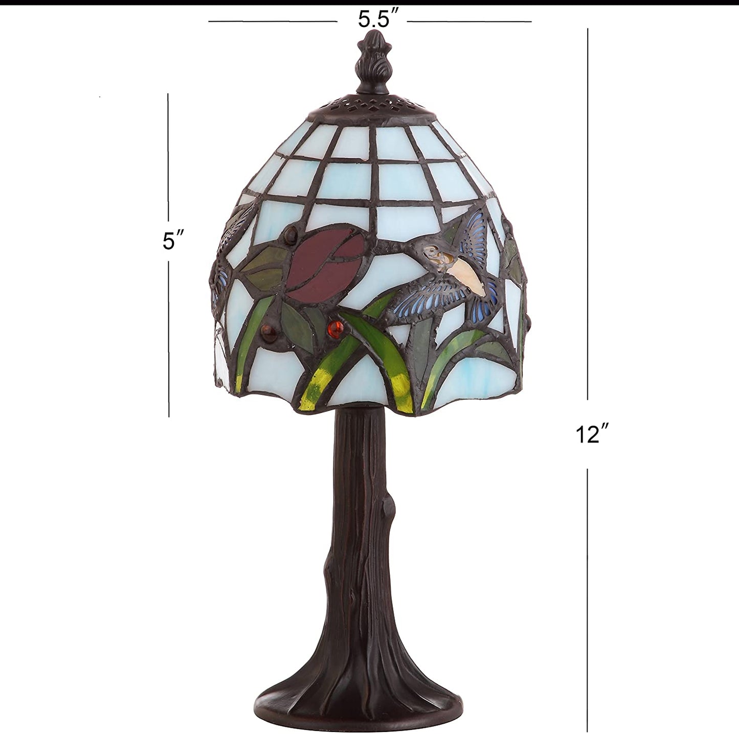 Hummingbird Style 12" LED Lamp  Bronze