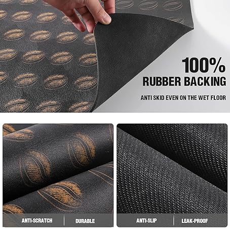 Absorbent Rubber Backed Quick Drying Mat Fit Under Coffee Maker Espresso Machine - Coffee Bar Accessories Kitchen Counter Dish Drying Mat, Marble 19"x12")