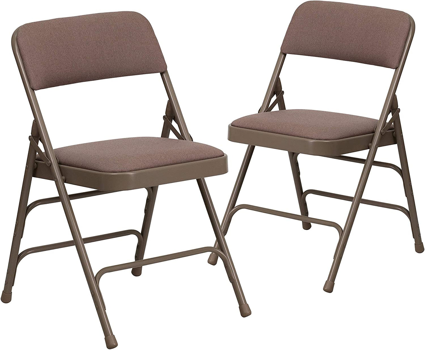 Curved Triple Braced & Double Hinged Fabric Metal Folding Chair