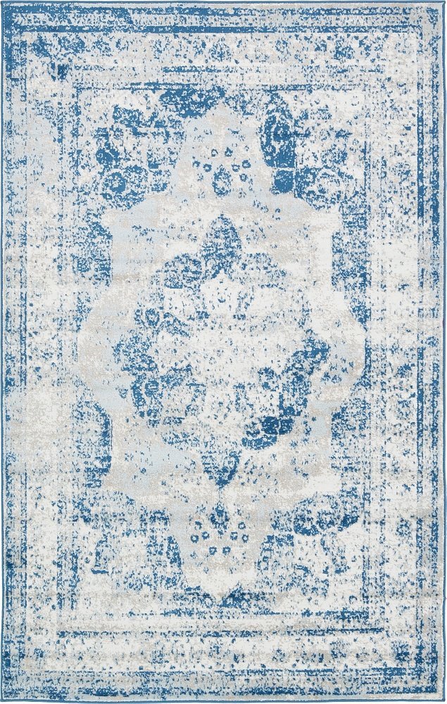 Vintage Distressed Blue Area Rugs