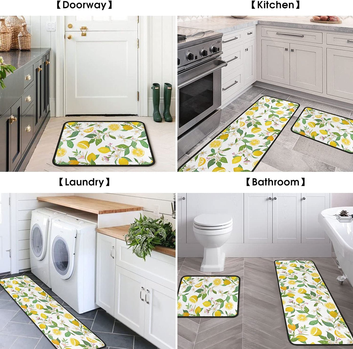 Set of 2 Wine Kitchen Decor Stain Resistant 17 x47.2+17inx30in