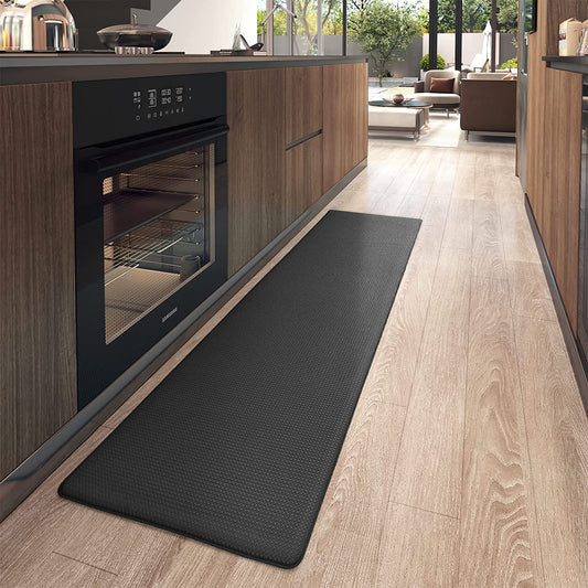 Cushioned Anti Fatigue, Non Slip Padded, 17"x79" Long Foam, Waterproof Stain Resistant, Kitchen Runner Rug