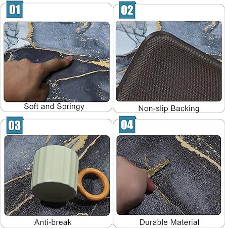 Anti Fatigue Cushioned Memory Foam Waterproof Non Slip 2 Piece Set,