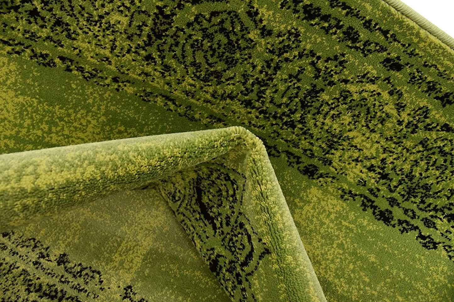 Modern Traditional Vintage Distressed Sage Green Soft Rug