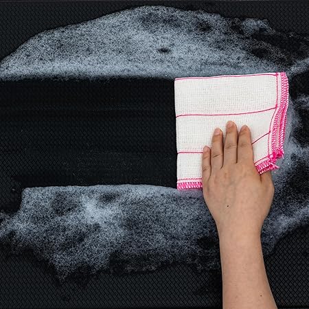 Anti-Fatigue Cushioned Rug Set (2 PCS), Waterproof Non-Slip & Stain Resistant, 0.4'' Thick PVC Ergonomic Comfort Foam Rugs 47''x17.5''