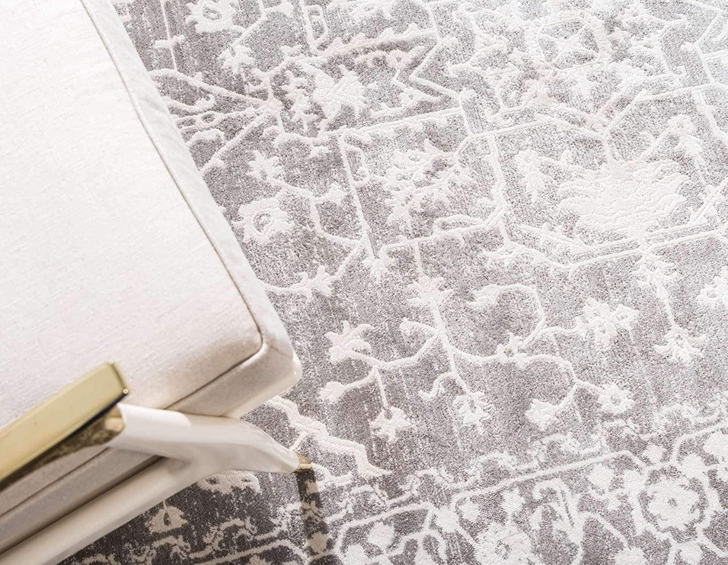 New Classical Collection Area Rug, Gray