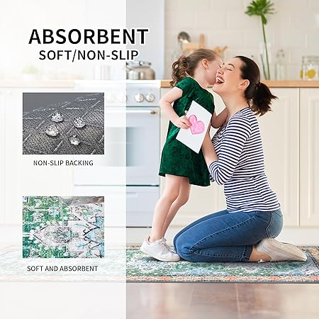 Sets of 3 Non Slip Machine Washable Entryway Rug