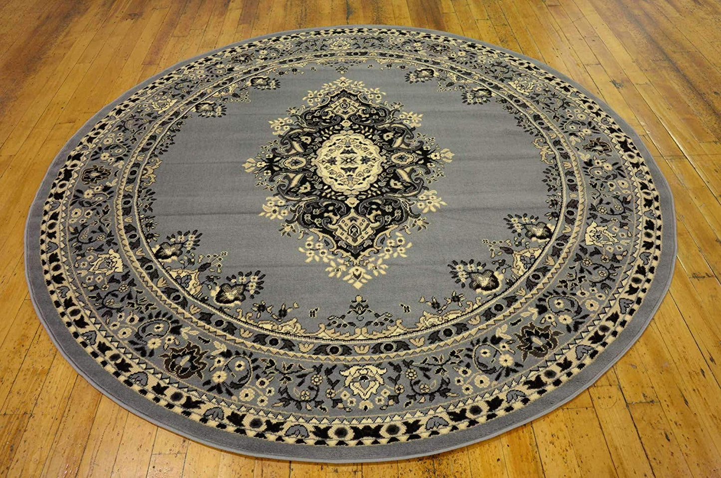 Traditional Medallion Gray Soft Area Rug