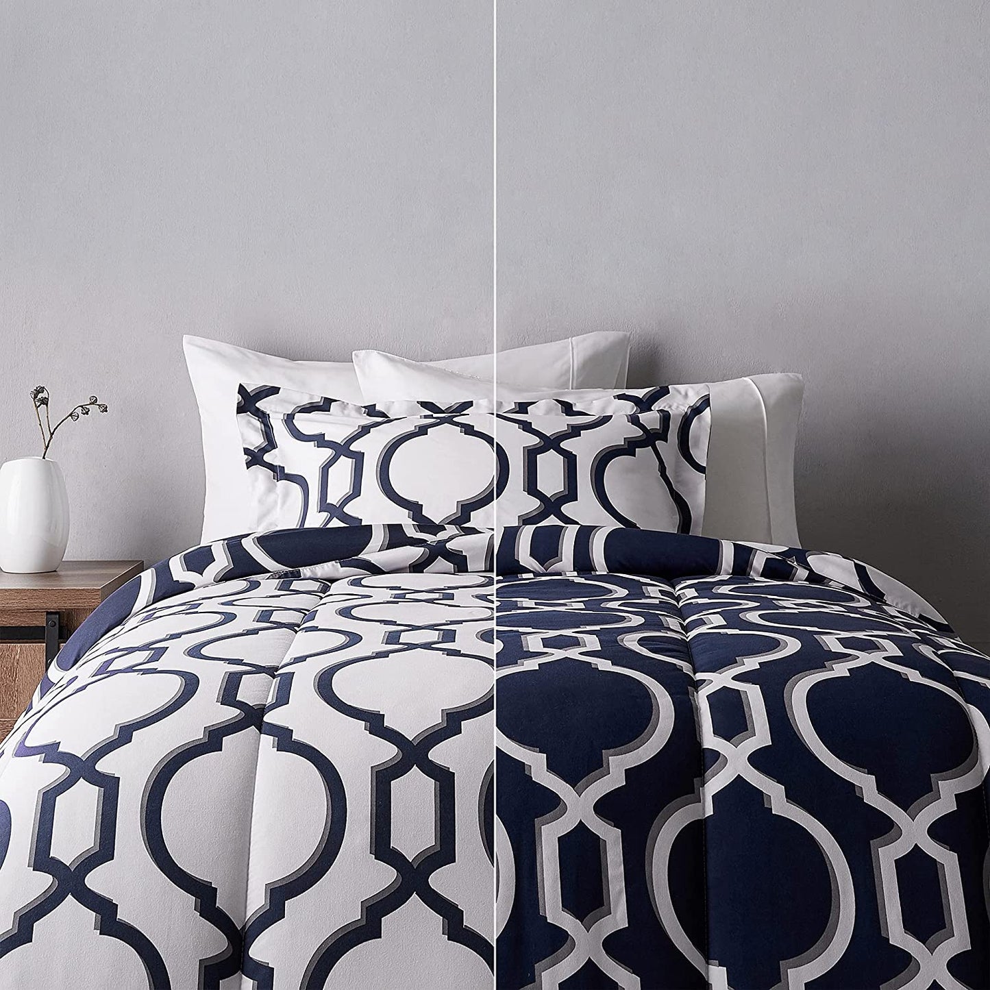 Ultra-Soft Light-Weight Microfiber Reversible Comforter Bedding Set
