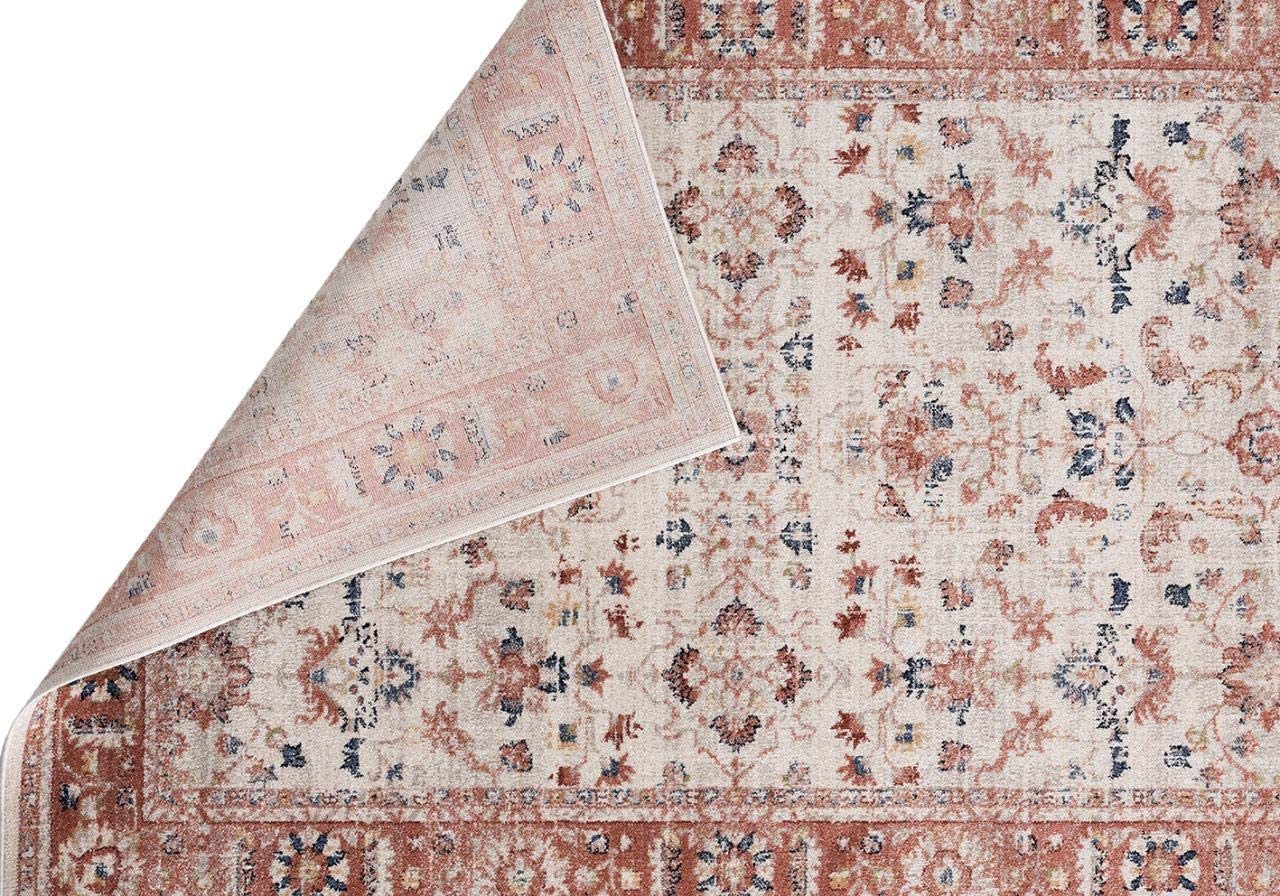 Waterloo Cream Oriental Soft Area Rug