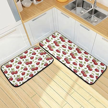 American Flag Fireworks Patriotic 4Th of July Non Slip Doormats Carpet Home Decor Set of 2