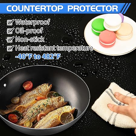 Silicone Resistant Countertop Protector Washable  Nonstick Silicone Craft Mat, 36"x 23.6"