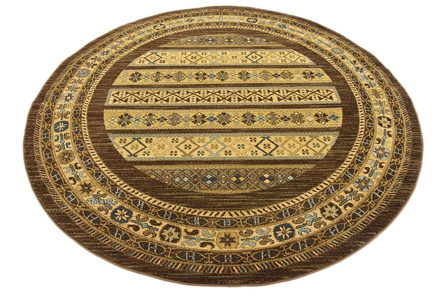 Tribal Pattern Brown Soft Area Rug