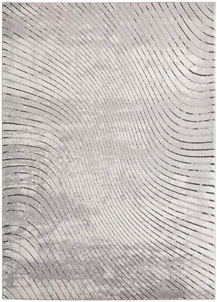 Serena Abstract Grey Soft Area Rug