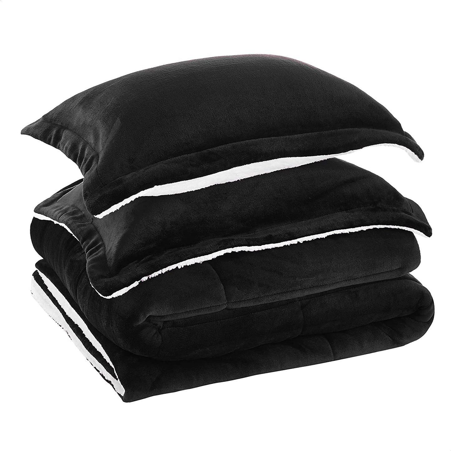 Ultra-Soft Micromink Sherpa Comforter Bed Set