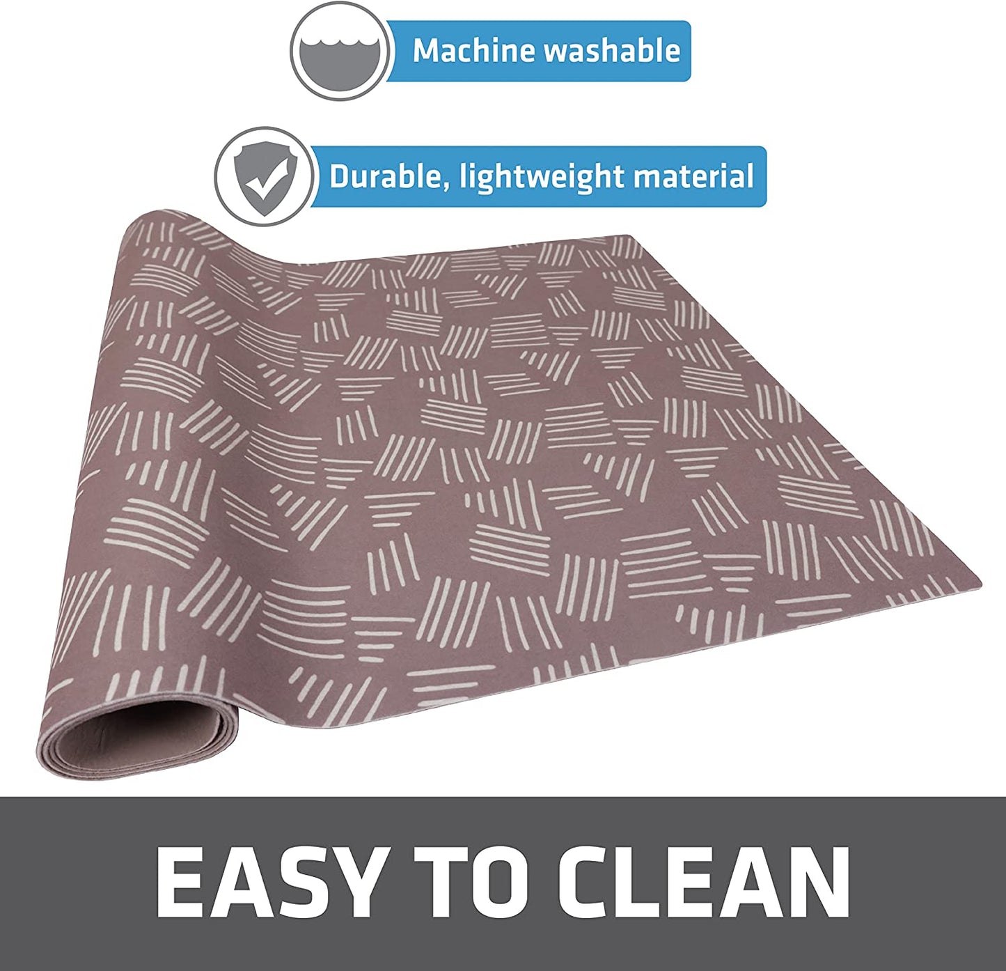 Under Sink, Waterproof Cabinet Protection, Absorbent Shelf Liners, Slip-Resistant, Non-Adhesive, Machine Washable, Durable Mats (USA Made)(24”x29”)(Charcoal)