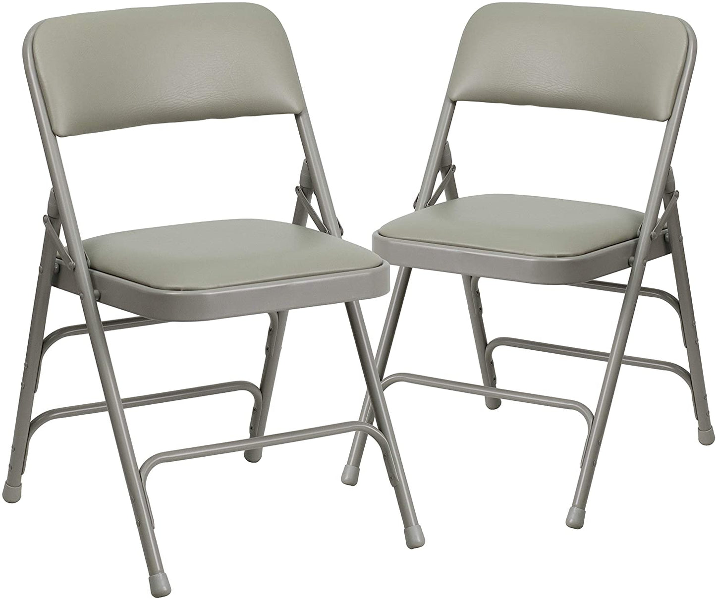 Curved Triple Braced & Double Hinged Fabric Metal Folding Chair