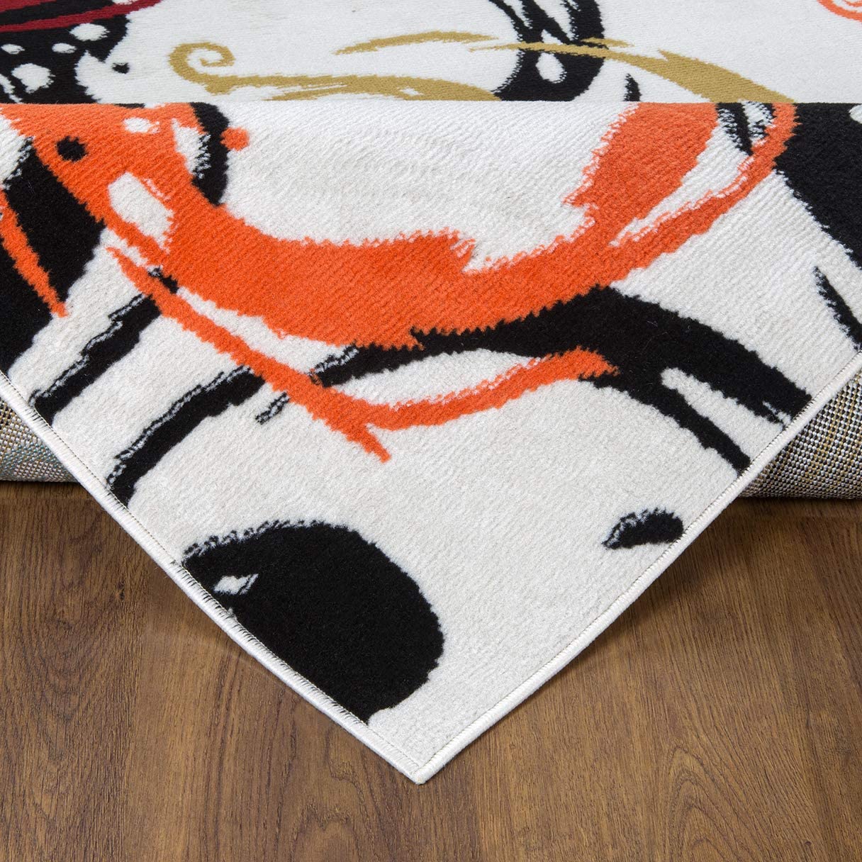 Pastel Collection Contemporary Polypropylene Indoor Multi-Color Area Rug