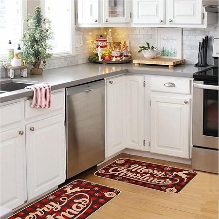 Non-Slip and Washable Xmas Welcome Mat