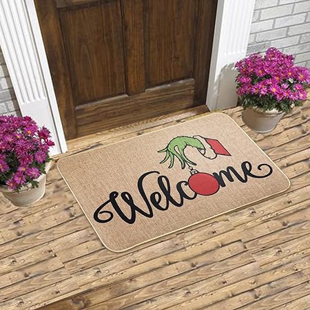 Non-Slip and Washable Xmas Welcome Mat