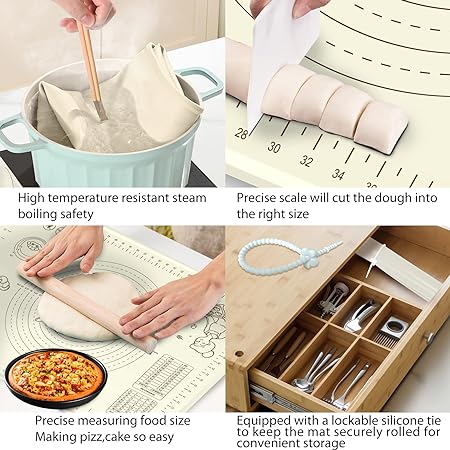 Silicone Extra Large Non-stick Baking Mat With High Edge, (20"X28")