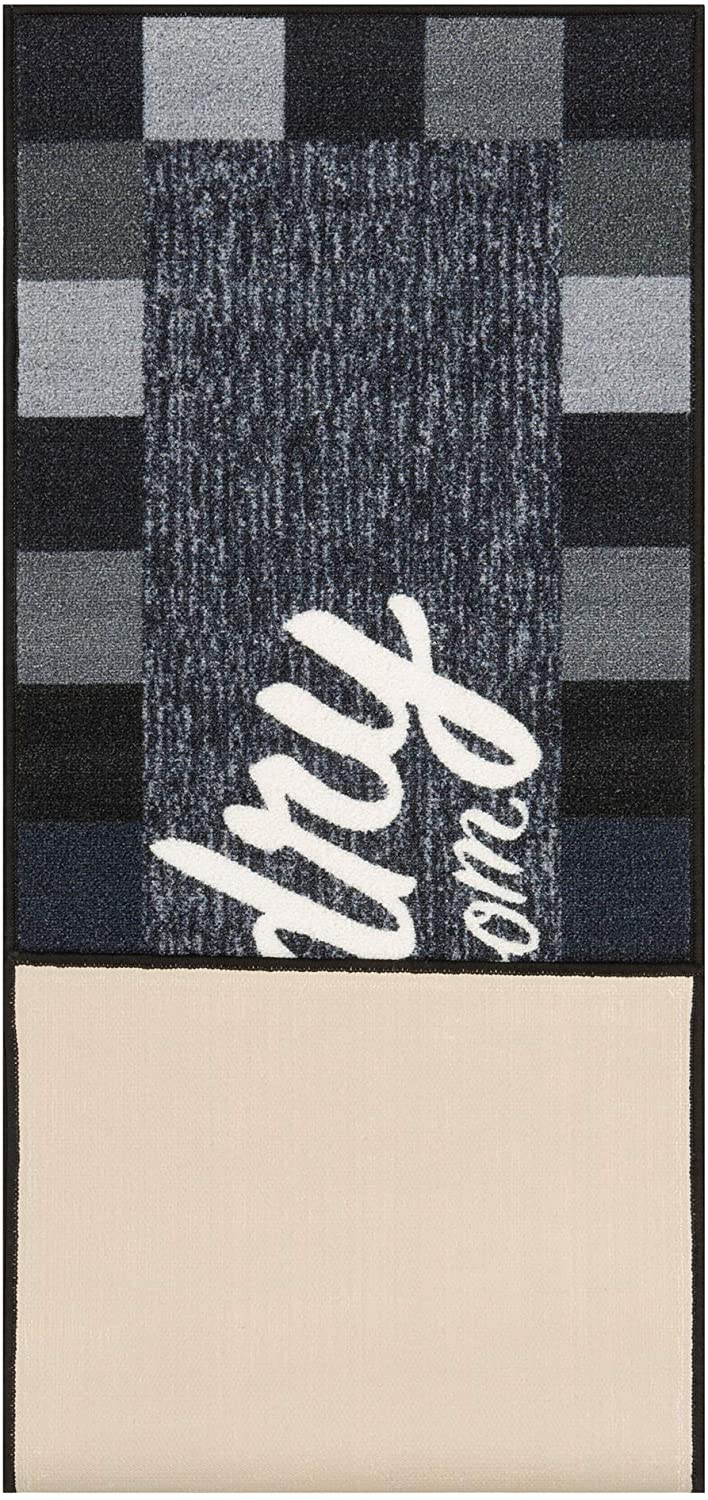 Laundry Mat Runner Rug, Black