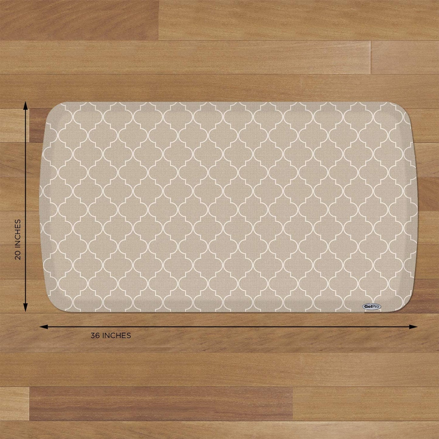 Linen Truffle Elite Premier Gel & Foam Anti-Fatigue Kitchen Floor Comfort Mat, 20" x 36"