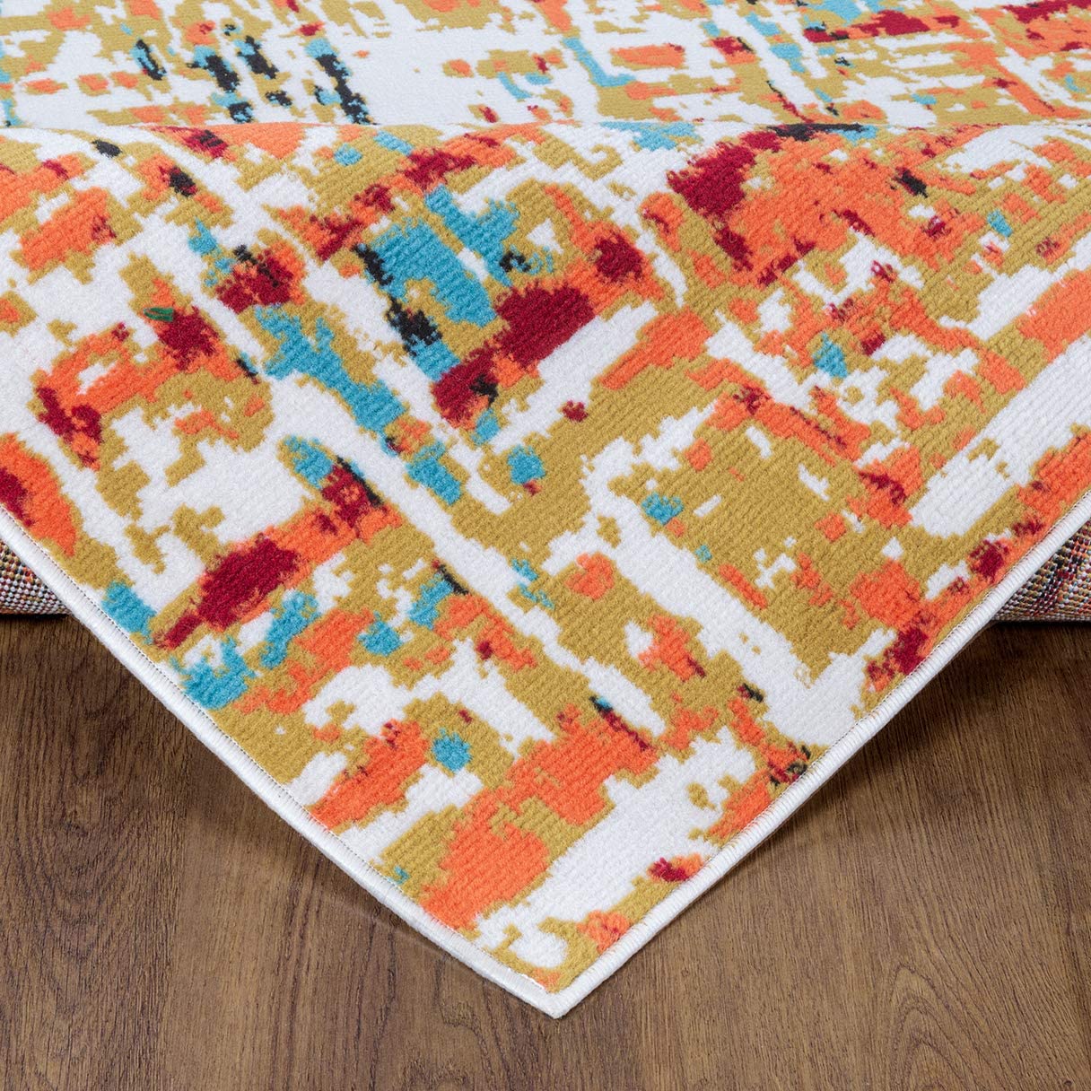 Pastel Collection Contemporary Indoor Area Rug Multicolor