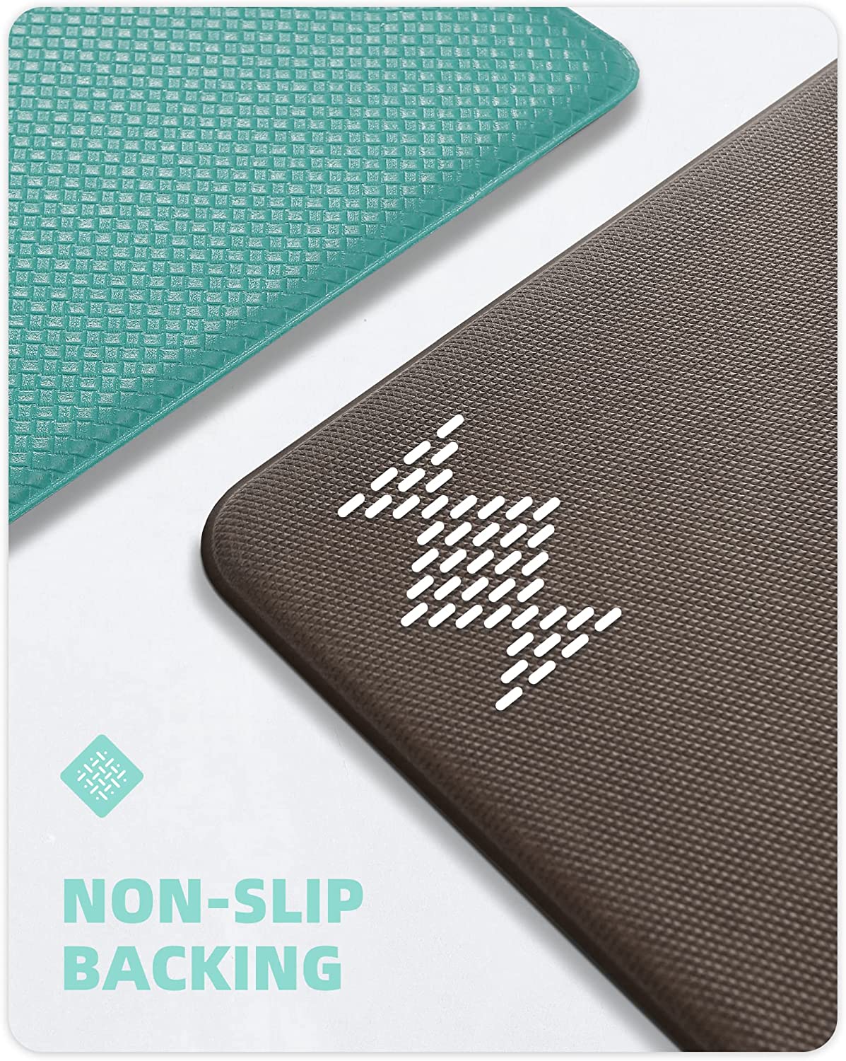 Anti-Fatigue Non Skid Waterproof Comfort Standing Rugs, Memory Foam Kitchen mat, 17"x79", Black