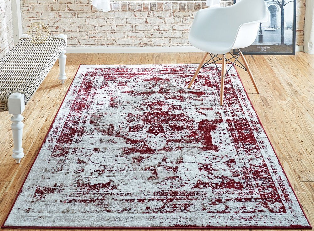 Vintage Distressed Burgundy Area Rugs