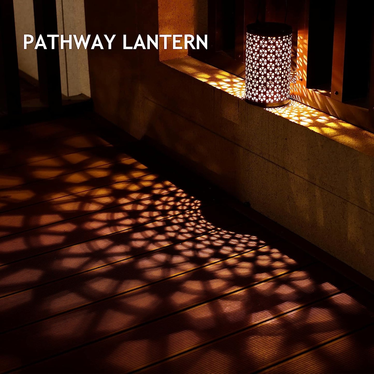 Solar Lantern Outdoor Waterproof, Hanging, Powered Lights, Backyard Porch Patio Balcony Teepee Lawn Pathway Tree-Flower
