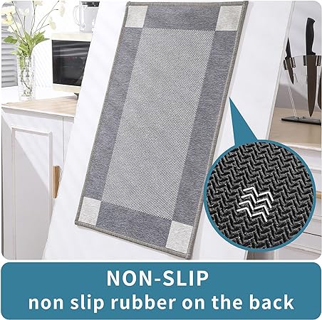 Washable Non Slip 2 Piece Absorbent Kitchen Floor Mats, 20"x32"+20"x48"