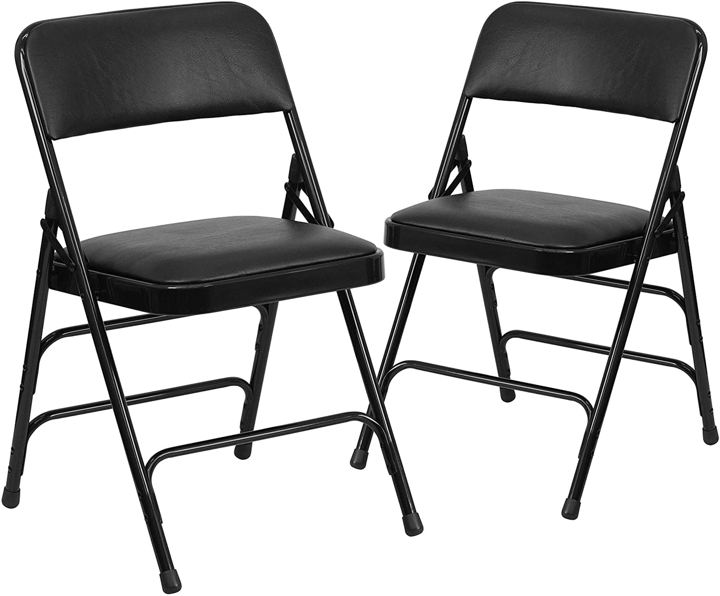 Curved Triple Braced & Double Hinged Fabric Metal Folding Chair