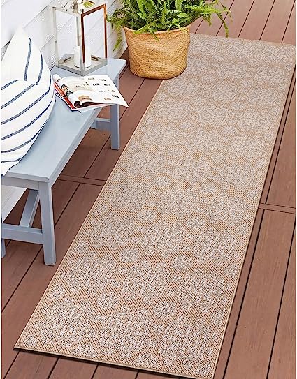 Budelli Transitional Geometric Textured Flat Weave Easy Cleaning Outdoor Rugs