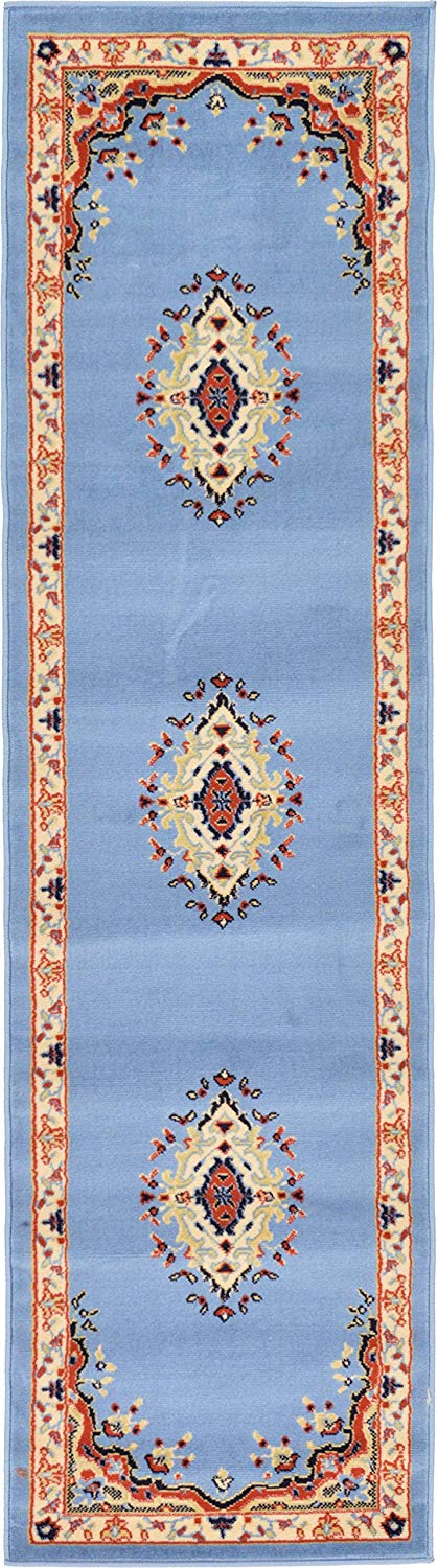 Traditional Light Blue Soft Area Rug