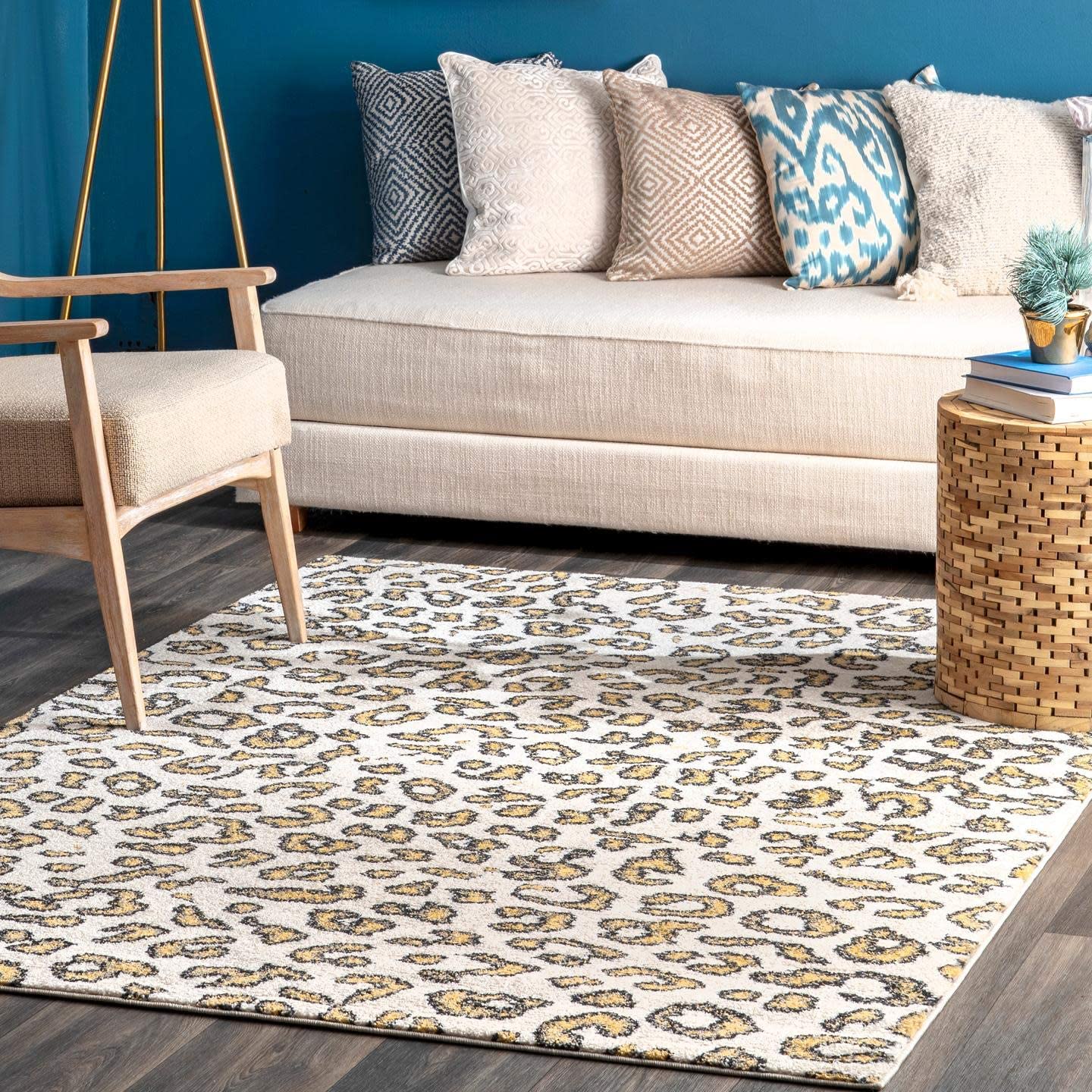 Print Leopard Beige Soft Area Rug