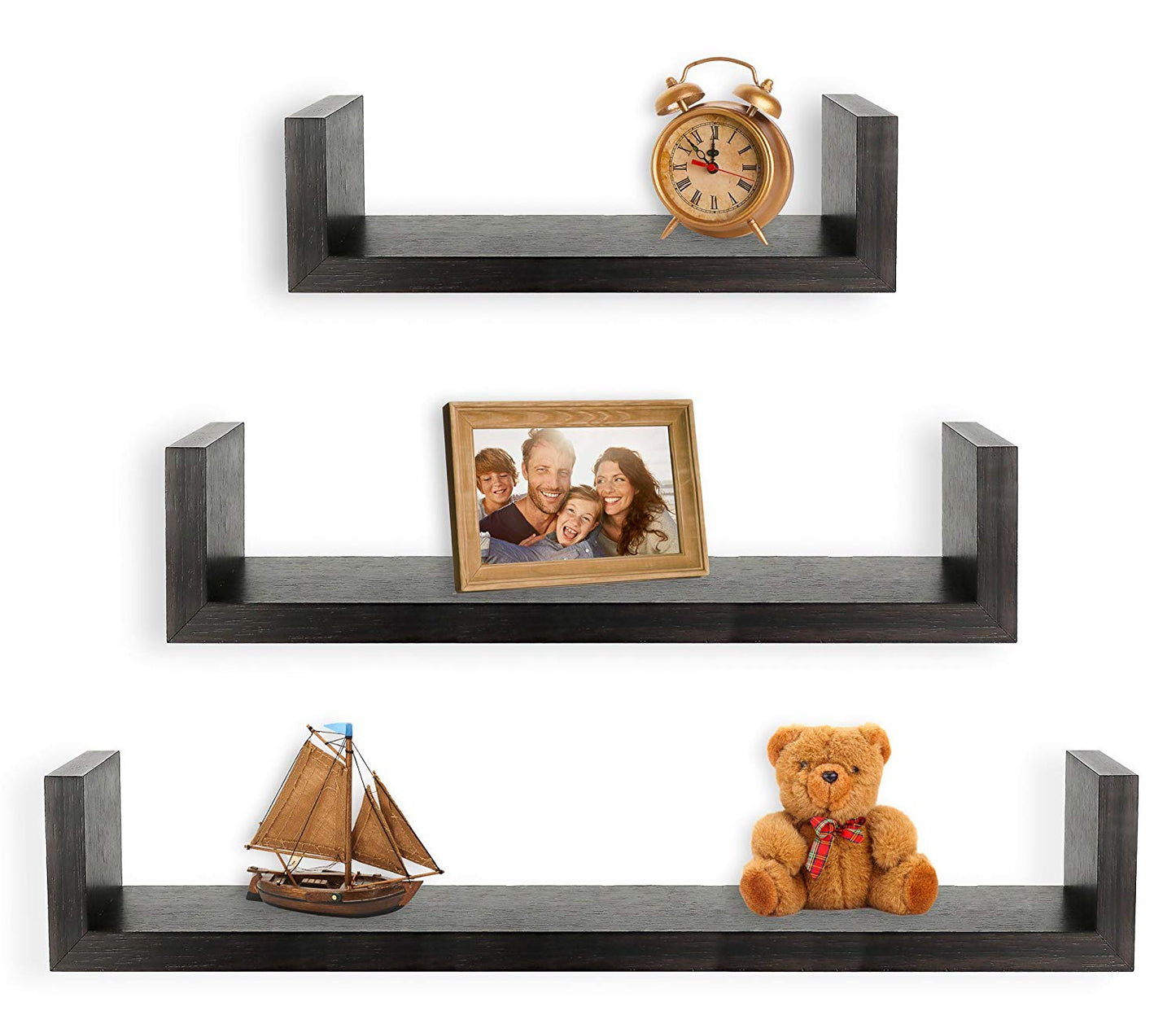 Floating U Shelves - Set of 3