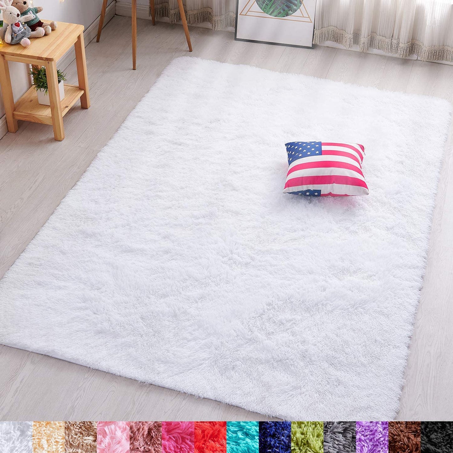 Velvet Indoor Fluffy Extra Comfy Soft Shag Area Rug