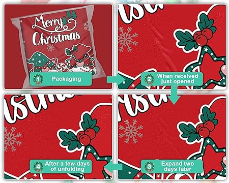 2PCS Christmas Cushioned Non Slip Floor Mat, (Black,L)