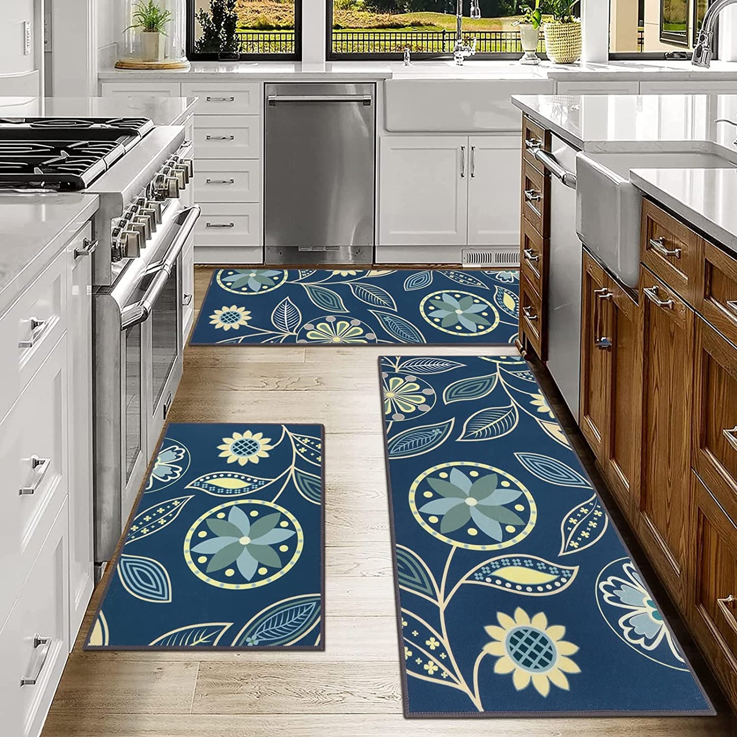 Boho Sets 3 Piece Washable Kitchen Rug