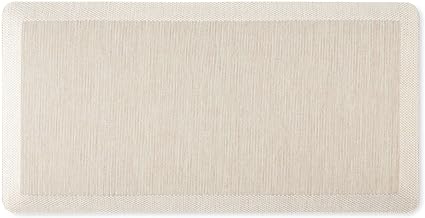 Mira Modern Heathered Anti-Fatigue Air-Infused Kitchen Mat, Beige, 19.6"x39"