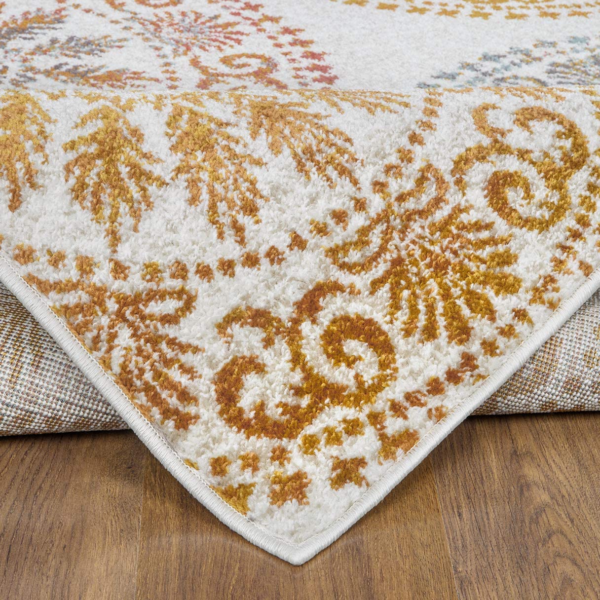 Elite Collection Bohemian Geometric Circle Indoor Area Rug Terra