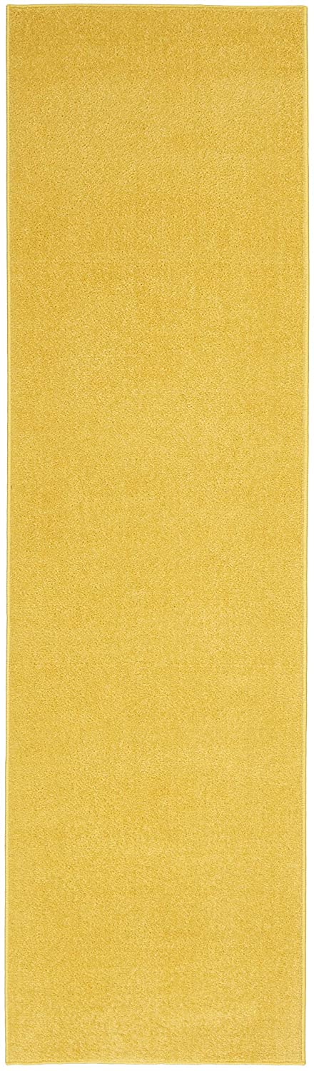 Solid Contemporary Yellow Indoor/Outdoor Area Rug