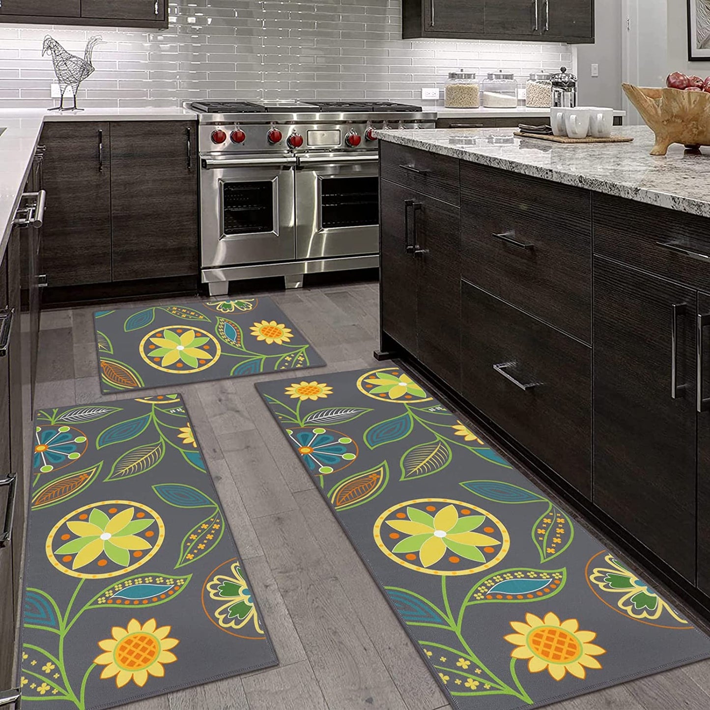 Boho Sets 3 Piece Washable Kitchen Rug