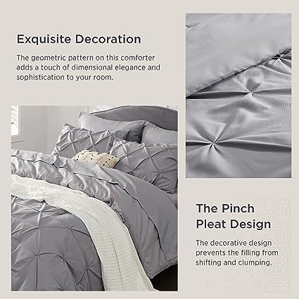 Queen Comforter Set - 7 Pieces, Bed in a Bag with Flat Sheet and Fitted Sheet, Pillowcases & Shams