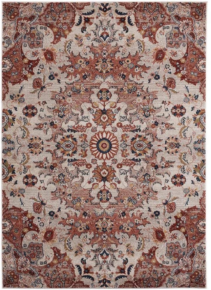 Waterloo Cream Oriental Soft Area Rug